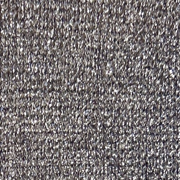 Studio Y SZ XL Silver Gray Metallic Cardigan Button Front 80's comfy Party Bling - Picture 6 of 10